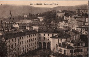 carte postale de la caserne Filley de Nice